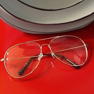 Aviator Gold Frame Non-Prescription Frames Retro